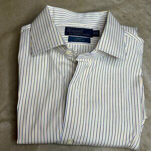 Mens Ralph Lauren Polo Button Down Shirt - Size 16.5 Striped-office Preppy